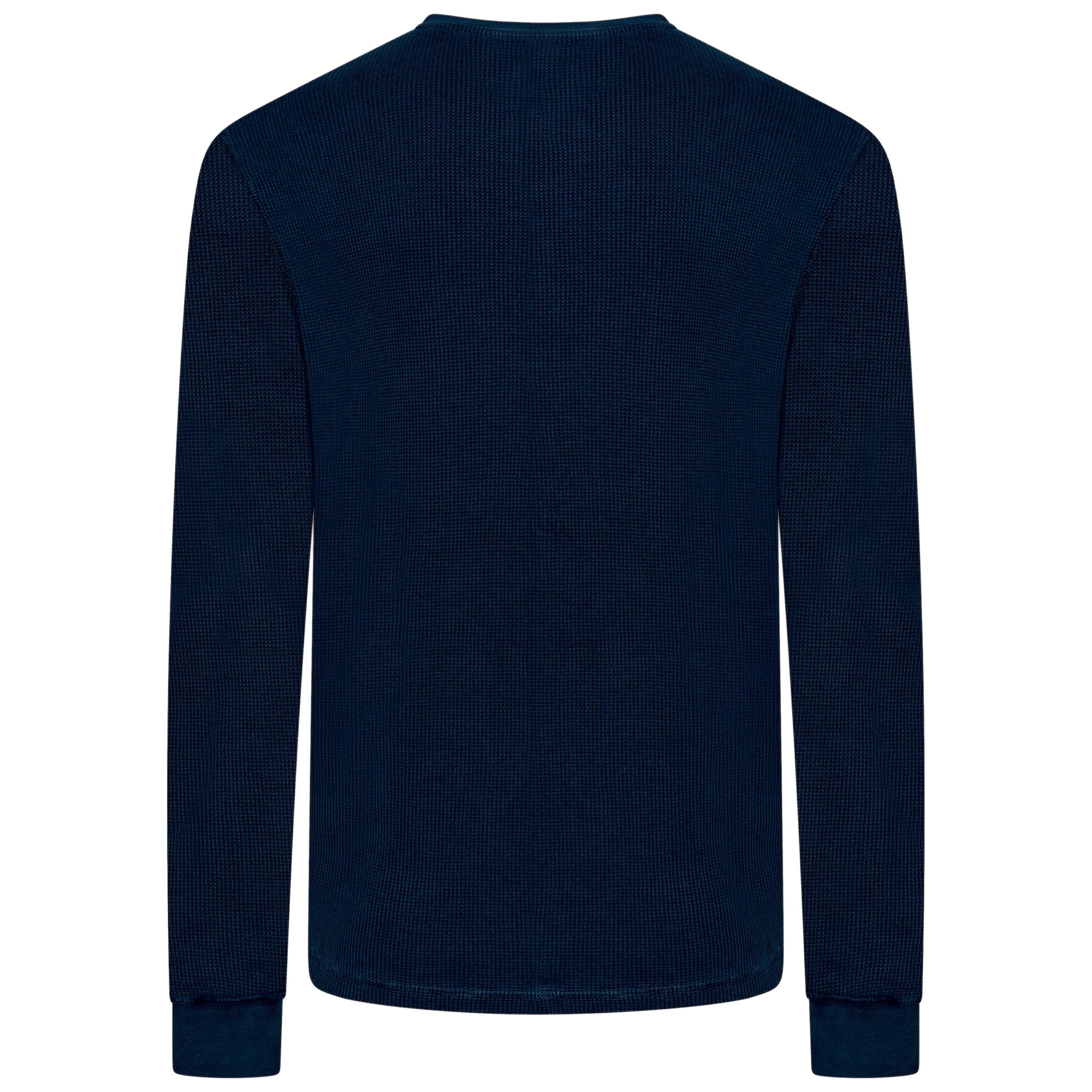 M&S Henley Waffle Long Sleeve Top