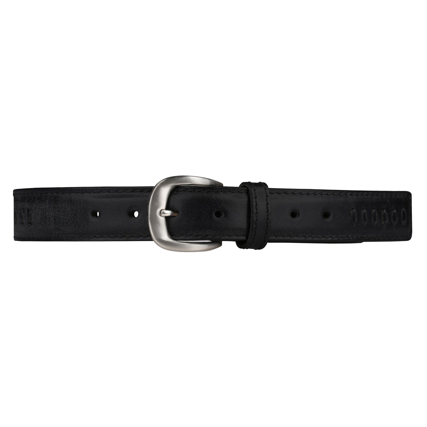 Outback Unisex Full Grain Leather Belt Straight Stitch Stainless Steel Buckle - QHA UK