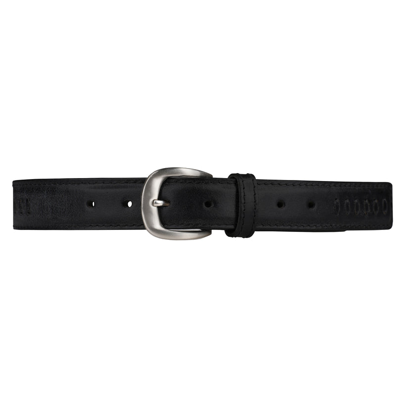 Outback Unisex Full Grain Leather Belt Straight Stitch Stainless Steel Buckle - QHA UK