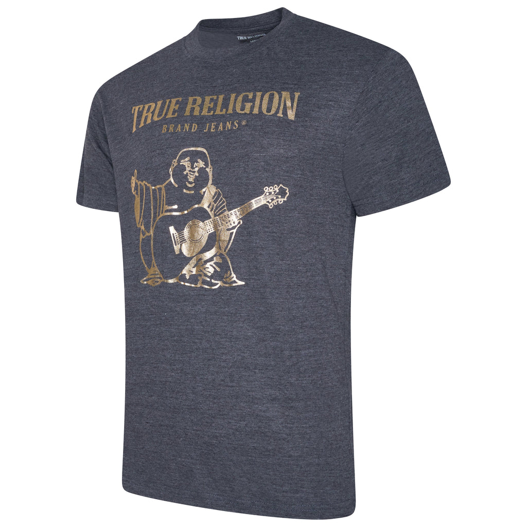 True Religion Authentic Mens T-Shirt Cotton Crew Neck Logo Print Casual Tee
