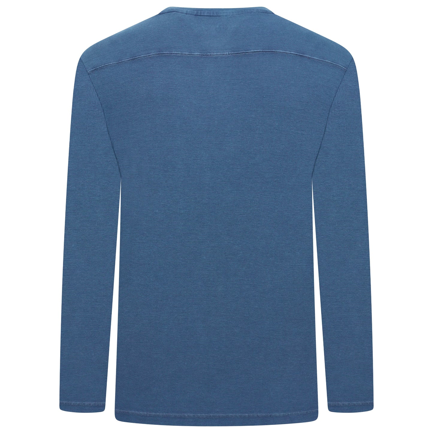Henley Mens Thermal Waffle T-Shirt Long Sleeve Cotton Top S-4XL - QHA UK