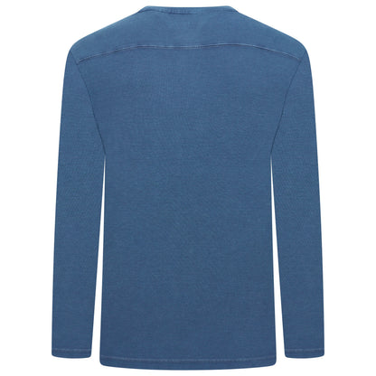 Henley Mens Thermal Waffle T-Shirt Long Sleeve Cotton Top S-4XL - QHA UK