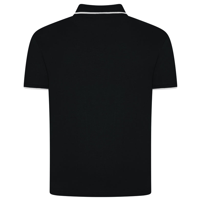 Evryone Mens Cotton Polo Shirt Contrast Tipped Short Sleeve Smart Casual Top - QHA UK