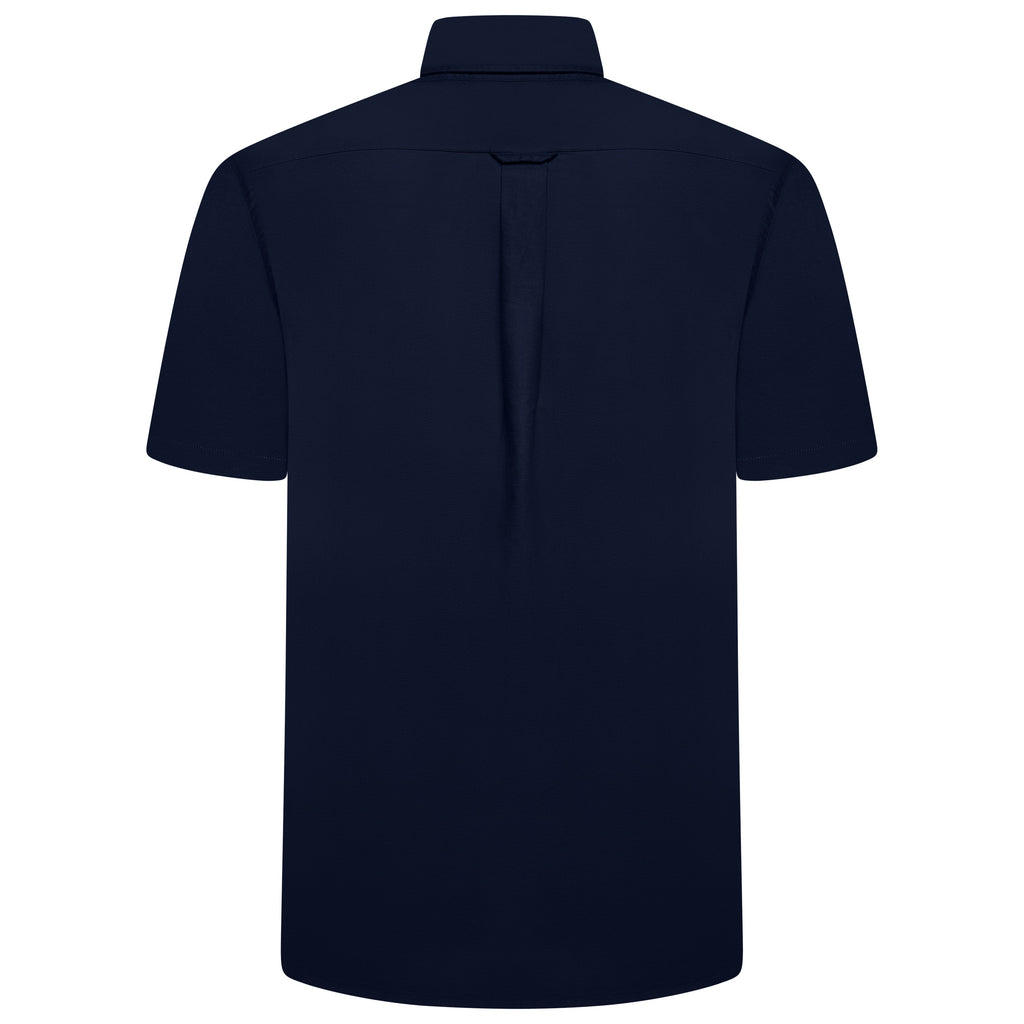 M&S Mens Cotton Oxford Shirt Short Sleeve Button Down Regular Fit - QHA UK