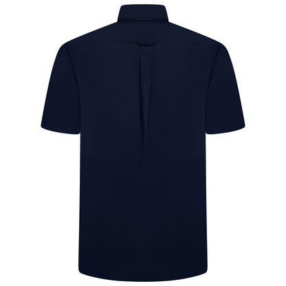 M&S Mens Cotton Oxford Shirt Short Sleeve Button Down Regular Fit - QHA UK