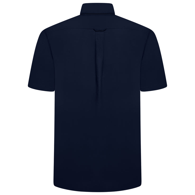 M&S Mens Cotton Oxford Shirt Short Sleeve Button Down Regular Fit - QHA UK