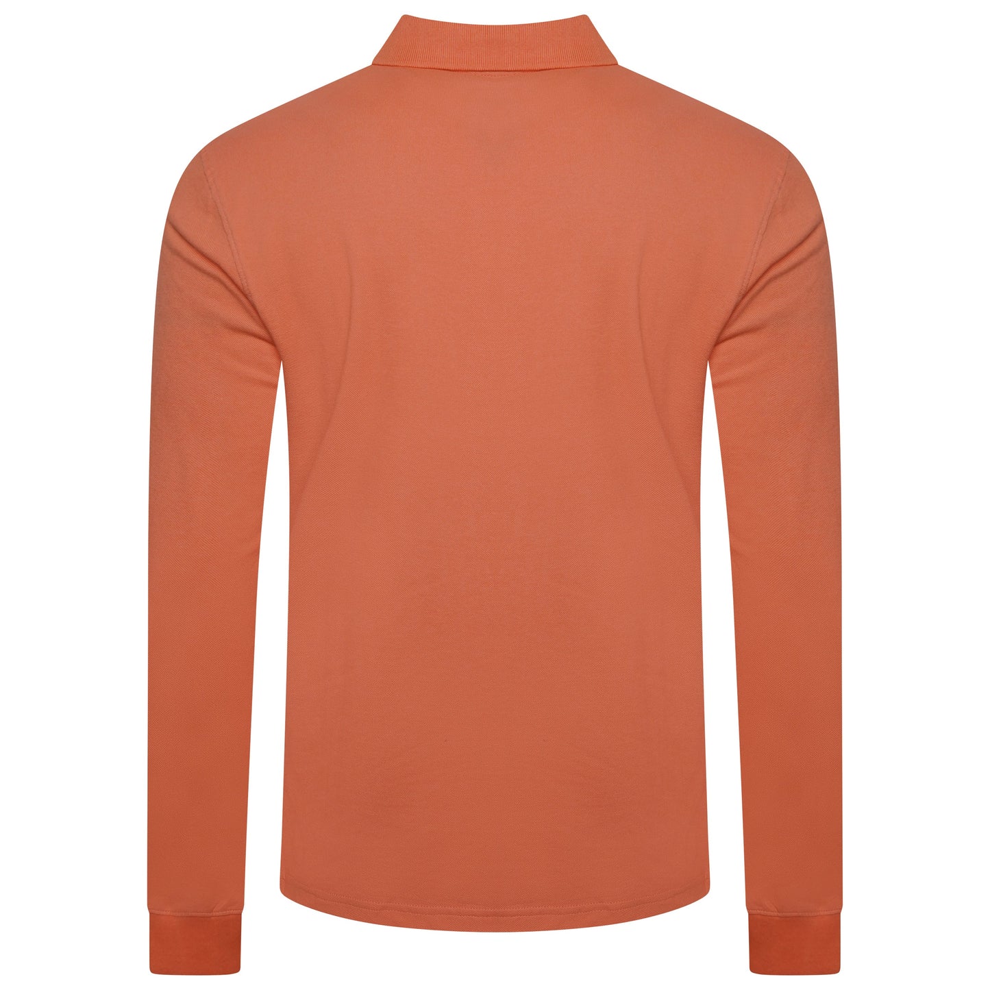 Evryone Mens Long Sleeve Pique Polo Shirt Cotton Regular Fit Casual Work Top - QHA UK