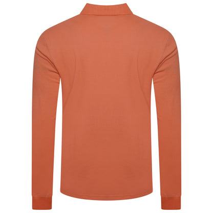 Evryone Mens Long Sleeve Pique Polo Shirt Cotton Regular Fit Casual Work Top - QHA UK
