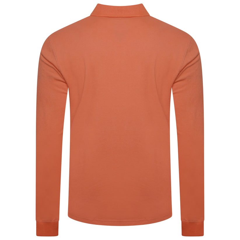 Evryone Mens Long Sleeve Pique Polo Shirt Cotton Regular Fit Casual Work Top - QHA UK