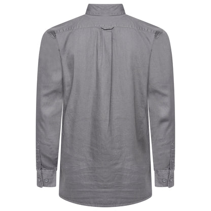 TL London Mens Cotton Button Down Shirt Long Sleeve Smart Casual Work Formal Top - QHA UK
