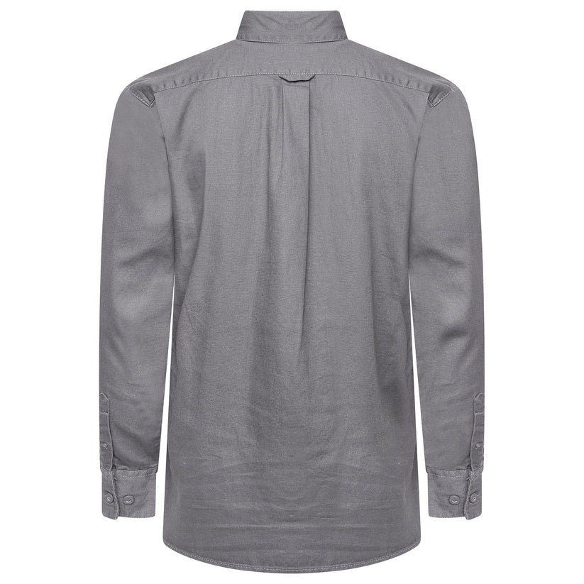 TL London Mens Cotton Button Down Shirt Long Sleeve Smart Casual Work Formal Top - QHA UK