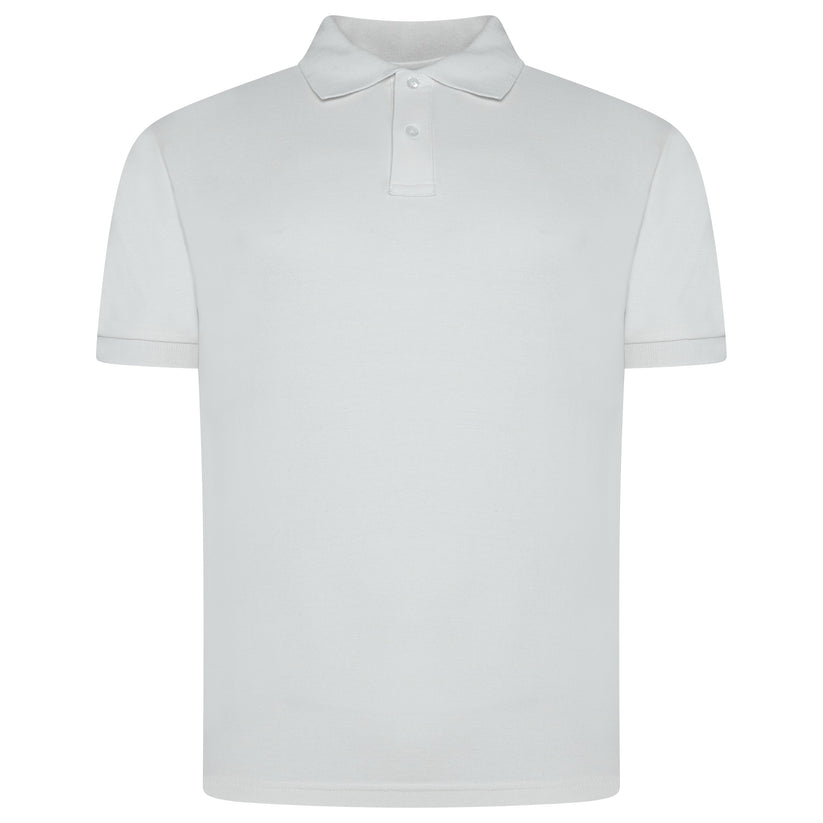 Mens 100% Cotton Polo Shirt Short Sleeve Pique Casual Work Top - QHA UK