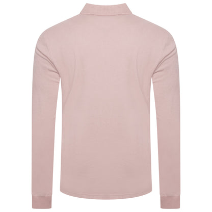 Evryone Mens Long Sleeve Pique Polo Shirt Cotton Regular Fit Casual Work Top - QHA UK