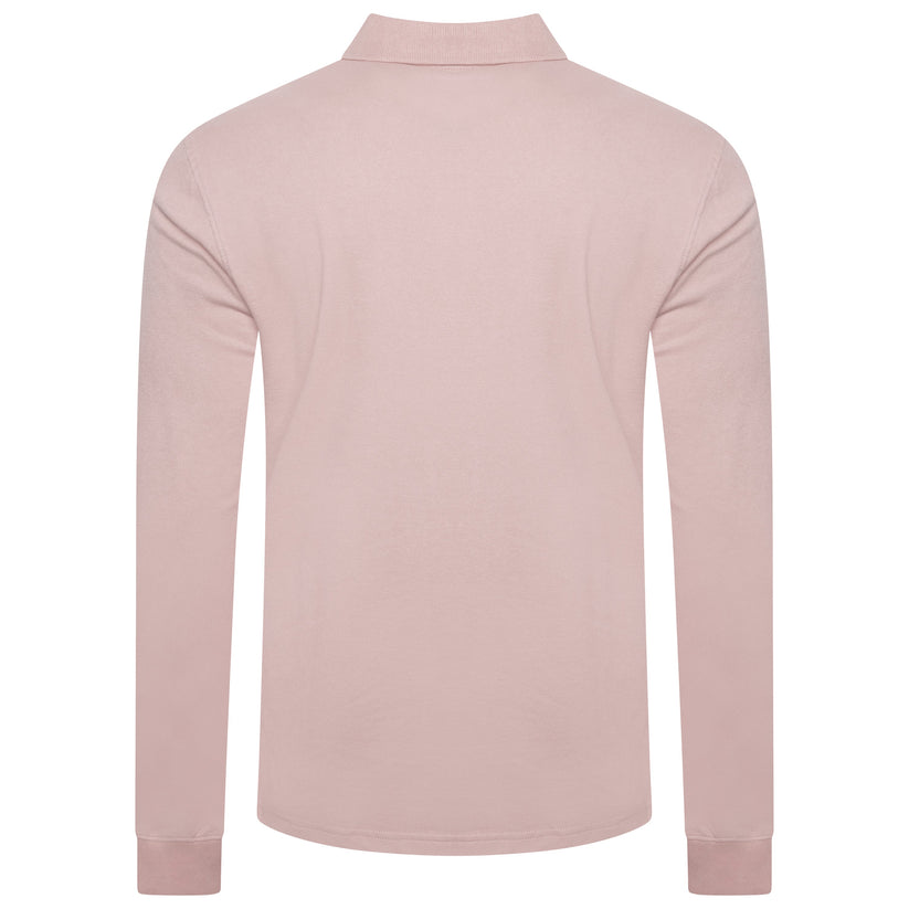 Evryone Mens Long Sleeve Pique Polo Shirt Cotton Regular Fit Casual Work Top - QHA UK