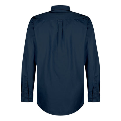 TL London Mens Cotton Button Down Shirt Long Sleeve Smart Casual Work Formal Top - QHA UK