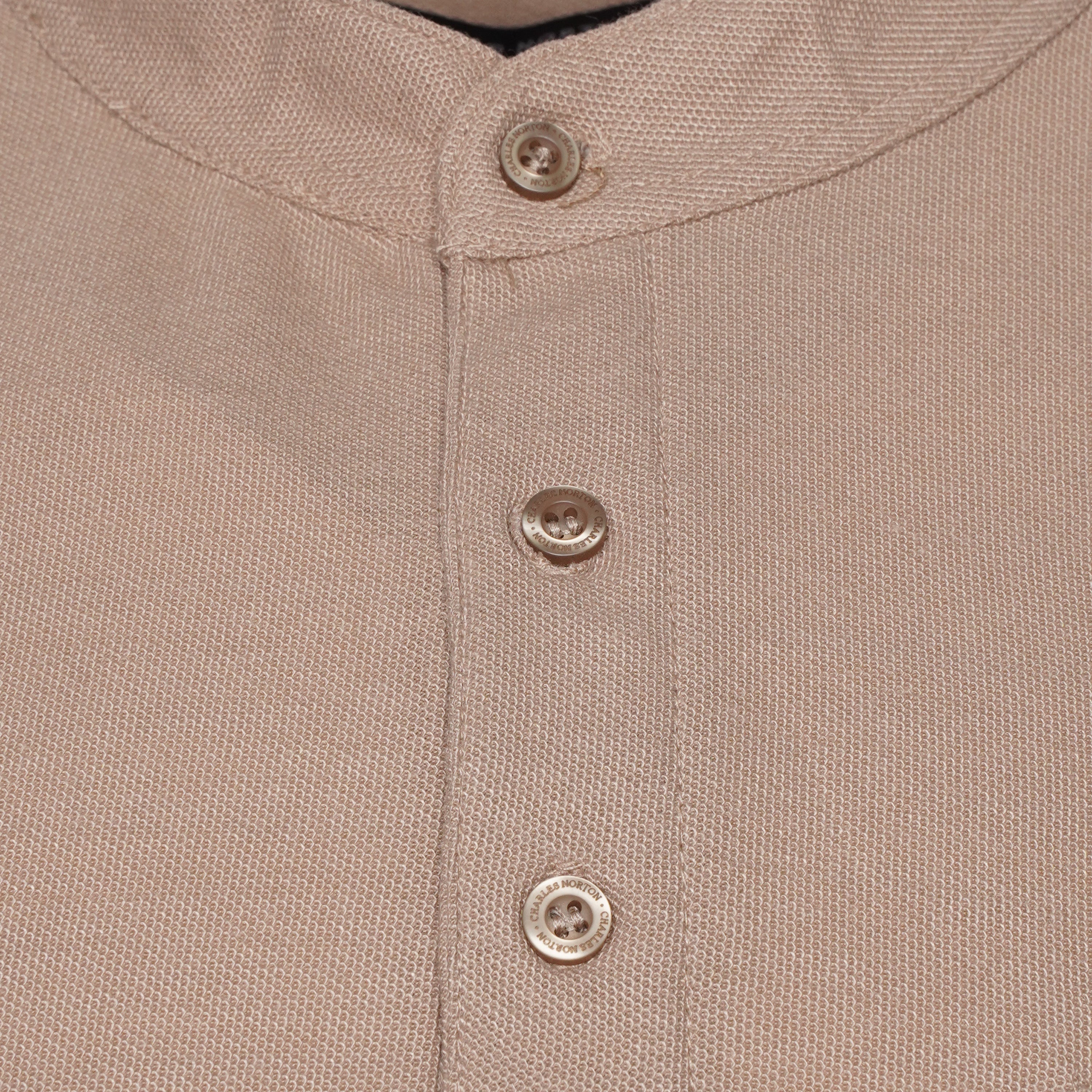 Charles Norton Grandad Collar Polo Shirt