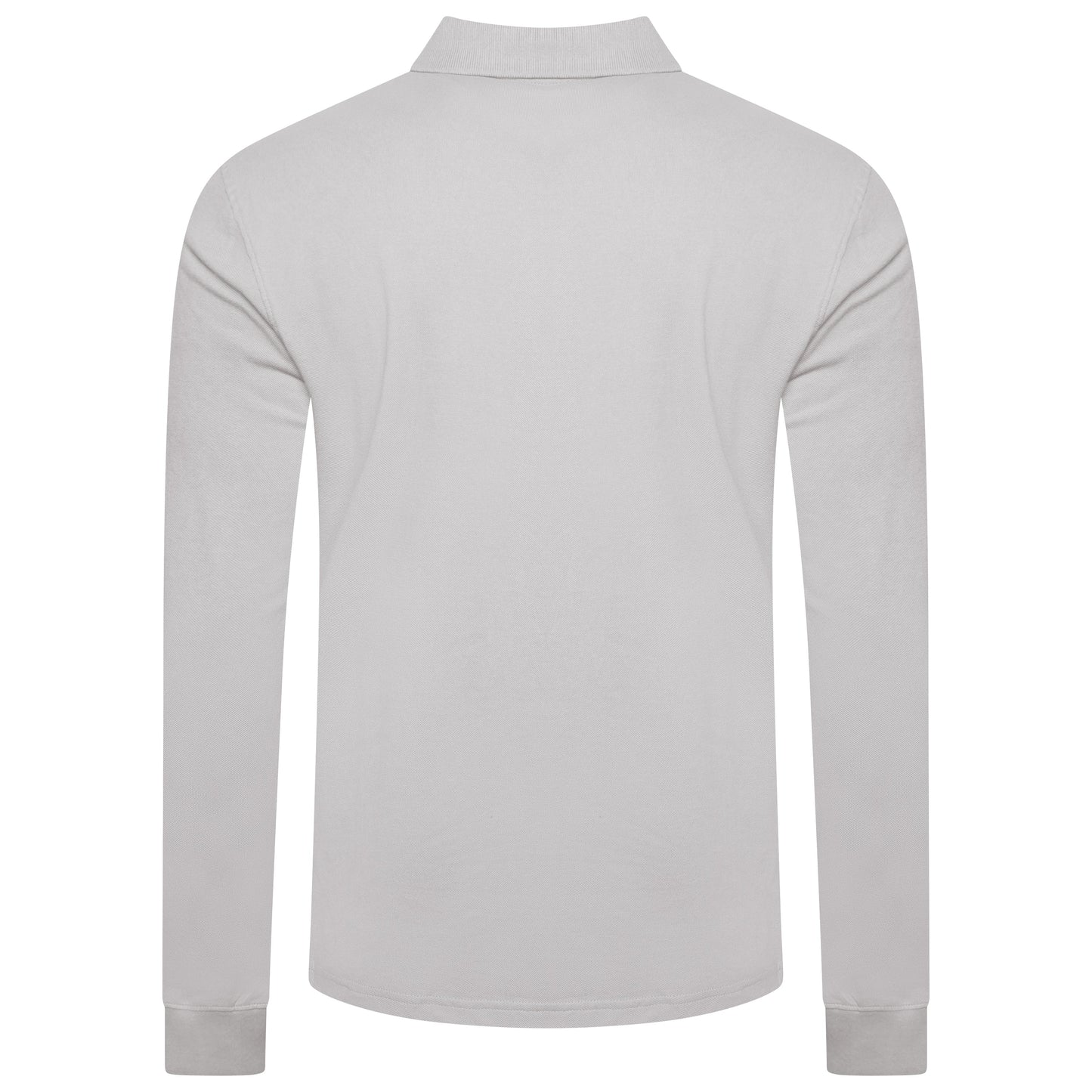 Evryone Mens Long Sleeve Pique Polo Shirt Cotton Regular Fit Casual Work Top - QHA UK