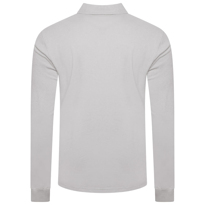 Evryone Mens Long Sleeve Pique Polo Shirt Cotton Regular Fit Casual Work Top - QHA UK