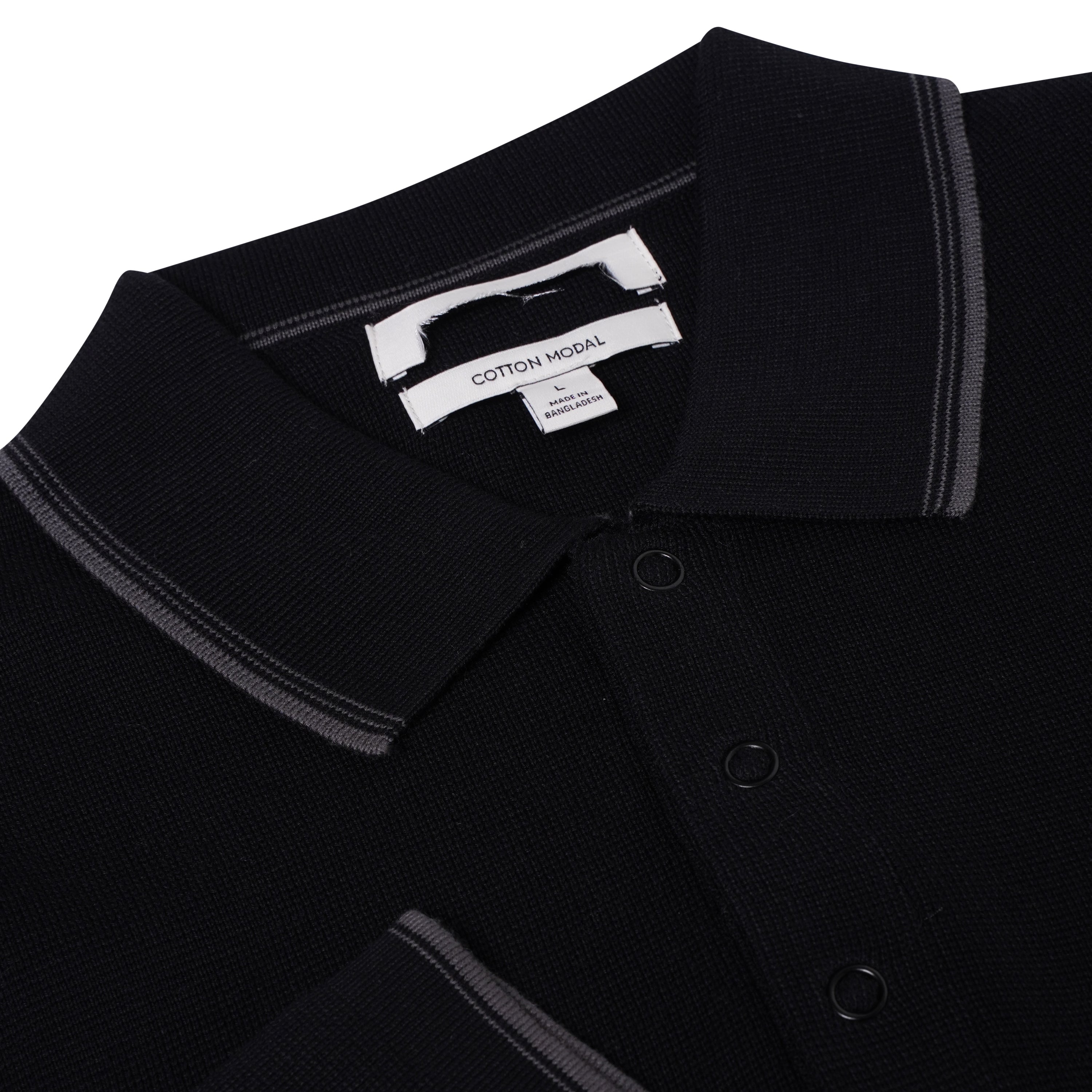 M&S Long Sleeve Cotton Modal Polo Shirt