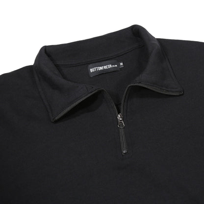 Mens Quarter Zip Sweatshirt Fleece Pullover Work Jumper Cotton Blend - QHA UK