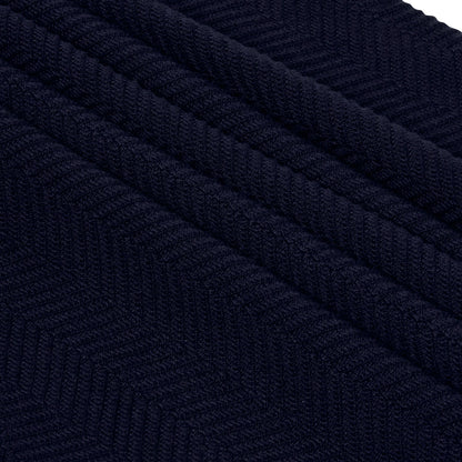 Mens Crew Neck Jumper Chevron Knit Cotton Blend Casual Sweater - QHA UK