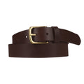 Outback Unisex Full Grain Leather Belt Round Buckle Stainless Steel Casual Work