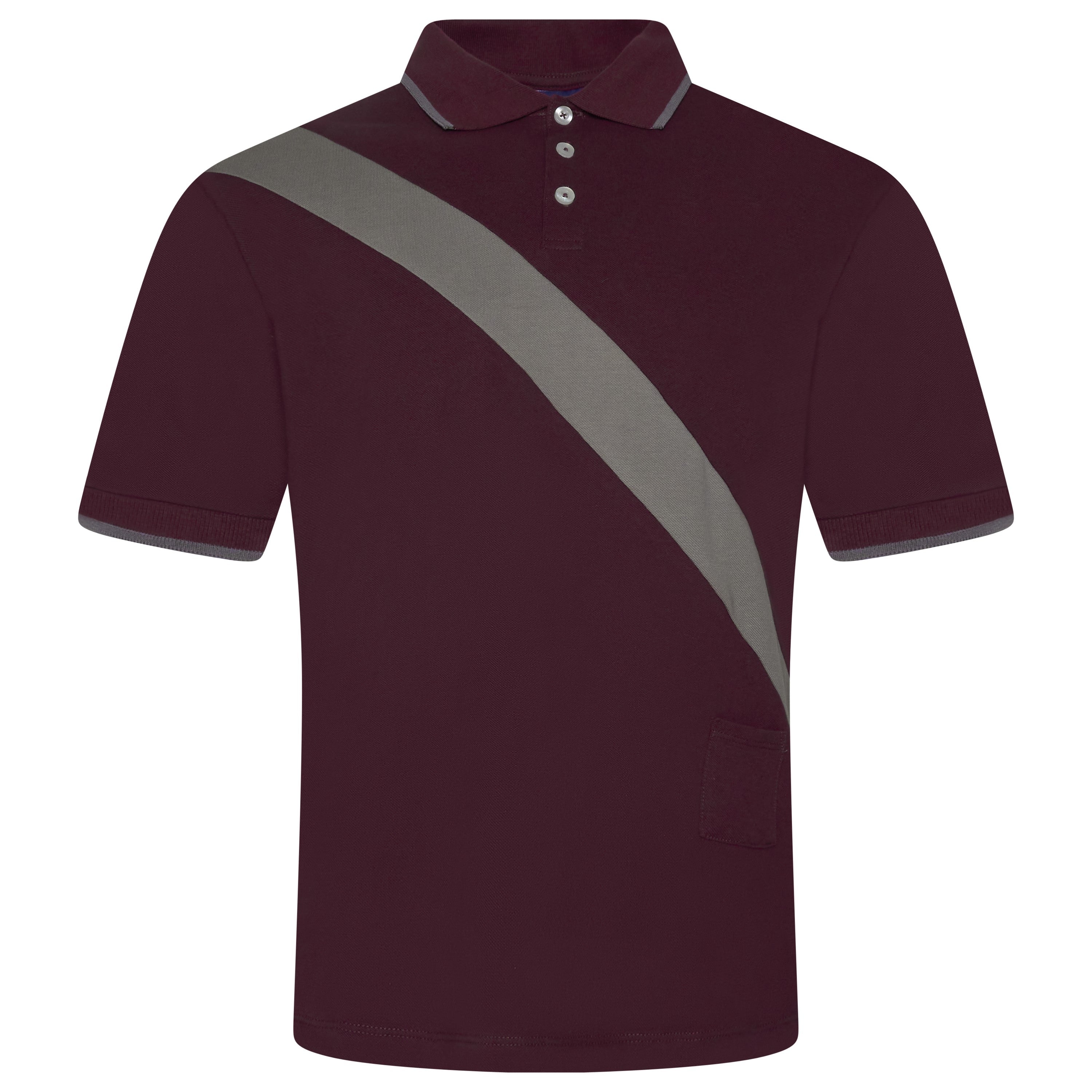 Evryone Contrast Diagonal Stripe Polo Shirt