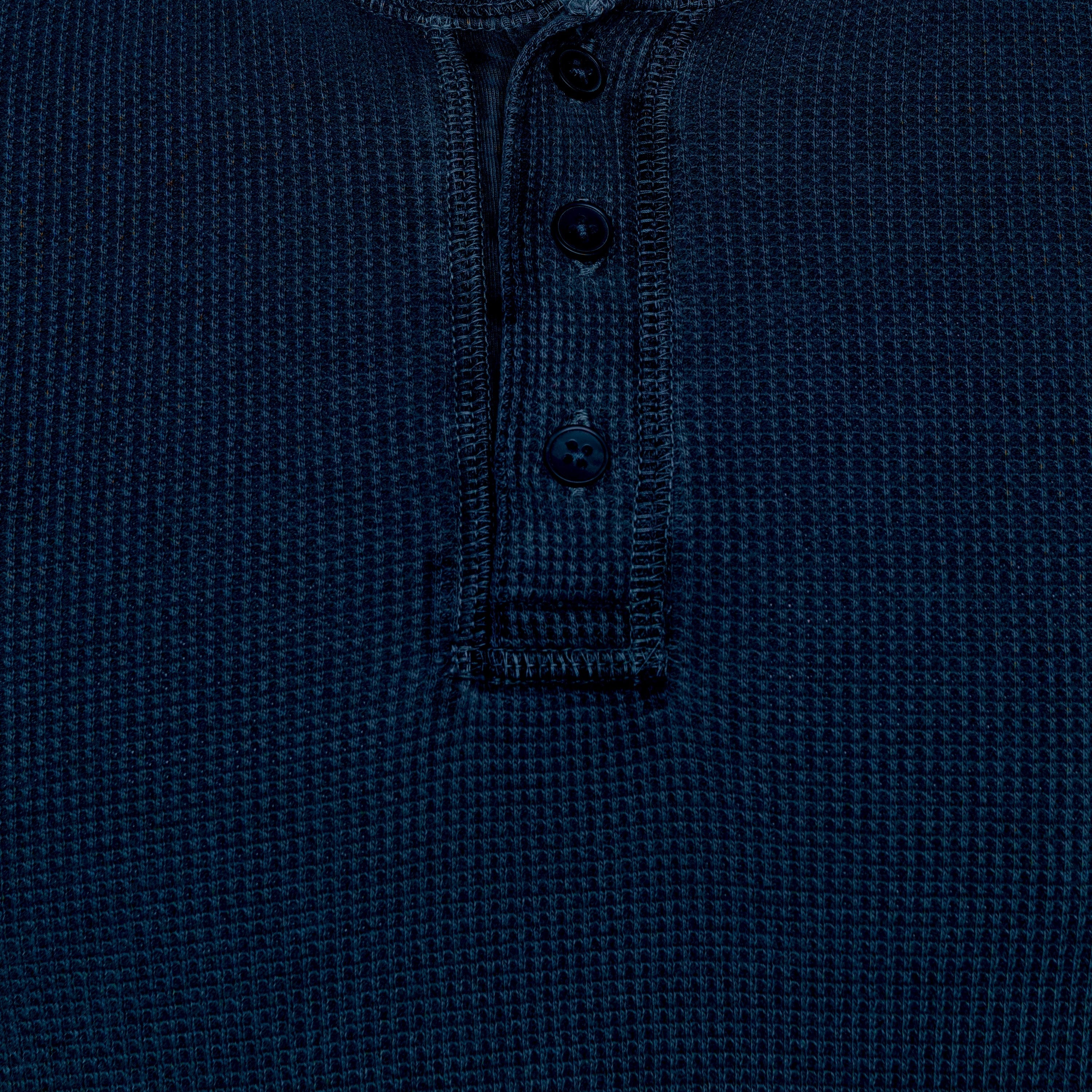 M&S Henley Waffle Long Sleeve Top