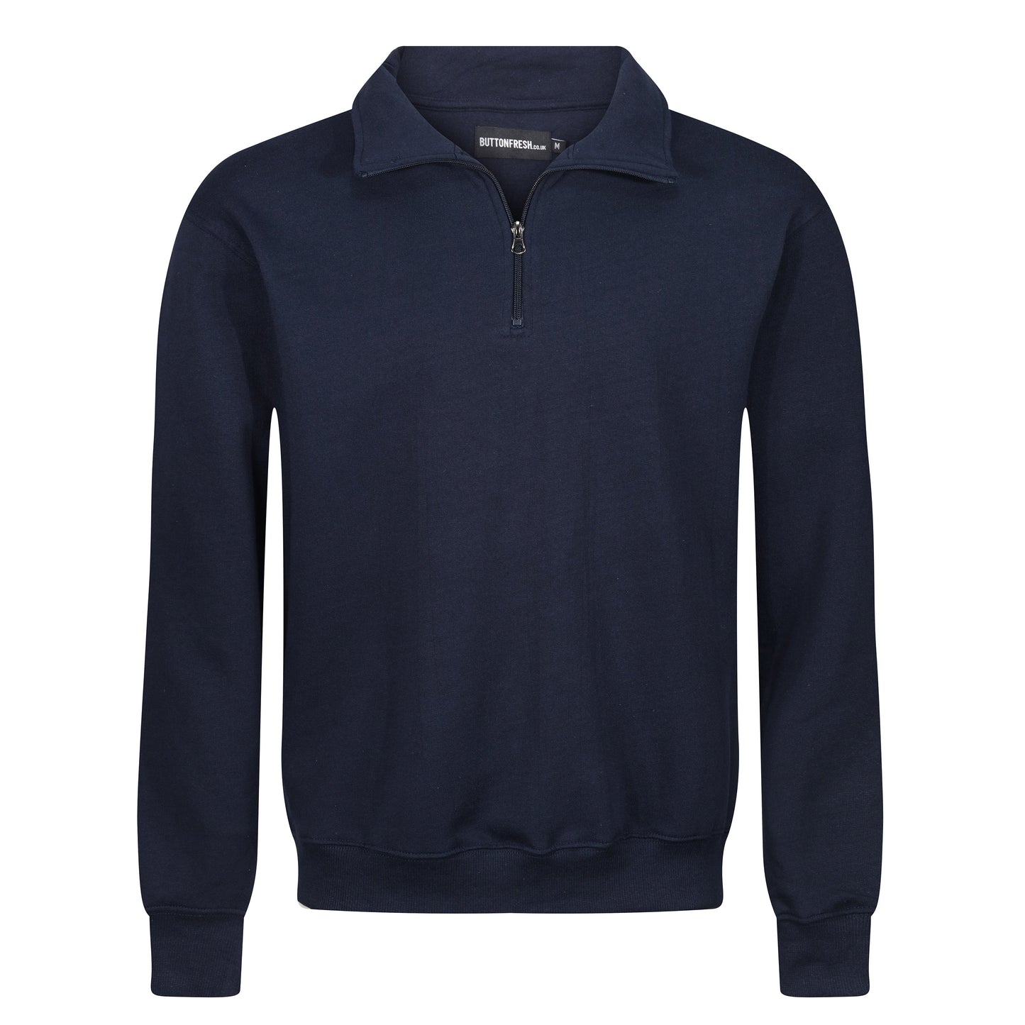 Mens Quarter Zip Sweatshirt Fleece Pullover Work Jumper Cotton Blend - QHA UK