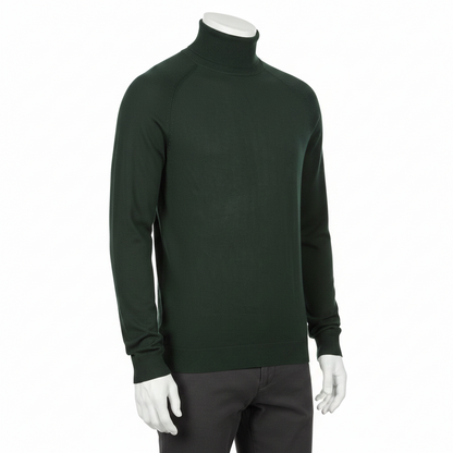 City Comfort Men's Roll Neck Jumper Soft Knit Viscose Sweater M–2XL