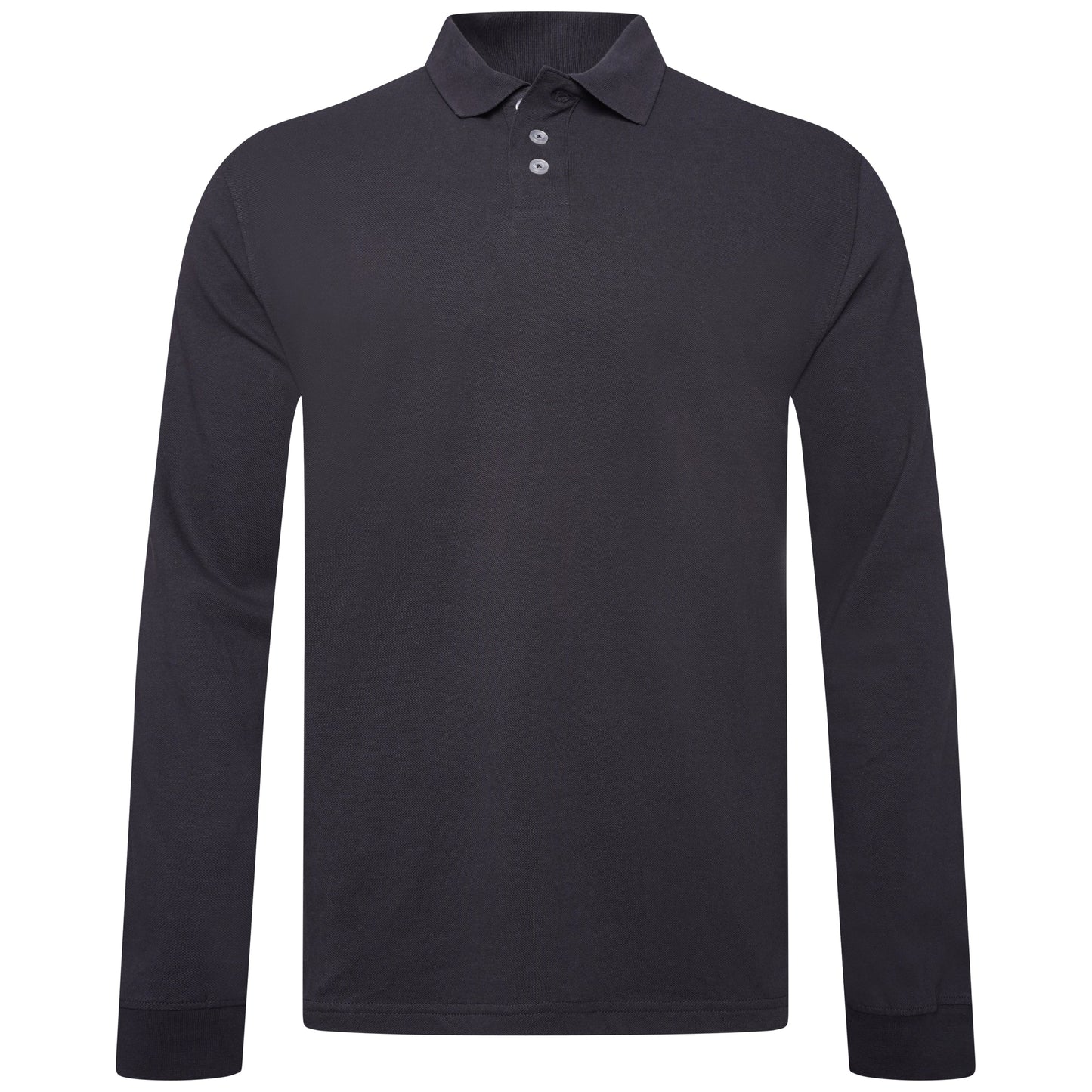 Everett Wales Mens Cotton Pique Long Sleeve Polo Shirt Casual Regular Fit - QHA UK
