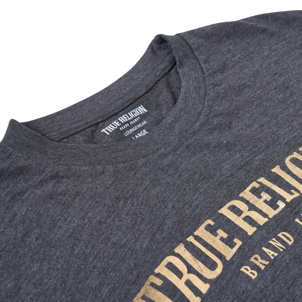True Religion Authentic Mens T-Shirt Cotton Crew Neck Logo Print Casual Tee