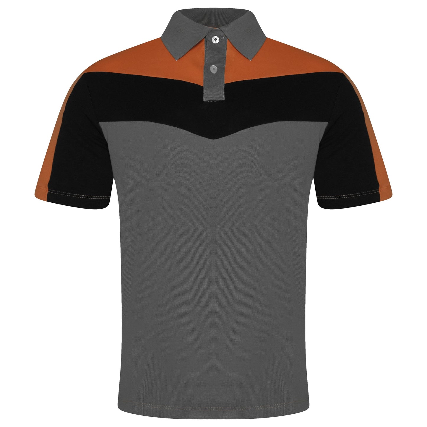 Evryone Mens Cotton Contrast Stripe Polo Shirt Short Sleeve Casual Smart Top - QHA UK