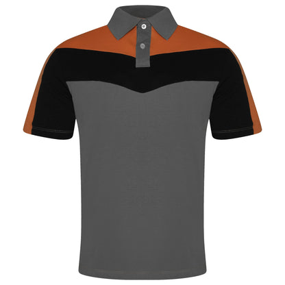 Evryone Mens Cotton Contrast Stripe Polo Shirt Short Sleeve Casual Smart Top - QHA UK
