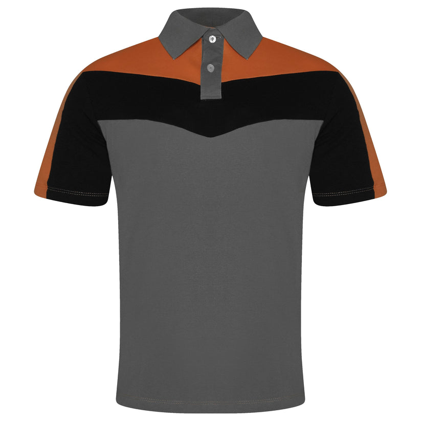 Evryone Mens Cotton Contrast Stripe Polo Shirt Short Sleeve Casual Smart Top - QHA UK