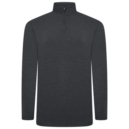 Mens Thermal Quarter Zip Pullover Stretch Lightweight Layering Top - QHA UK