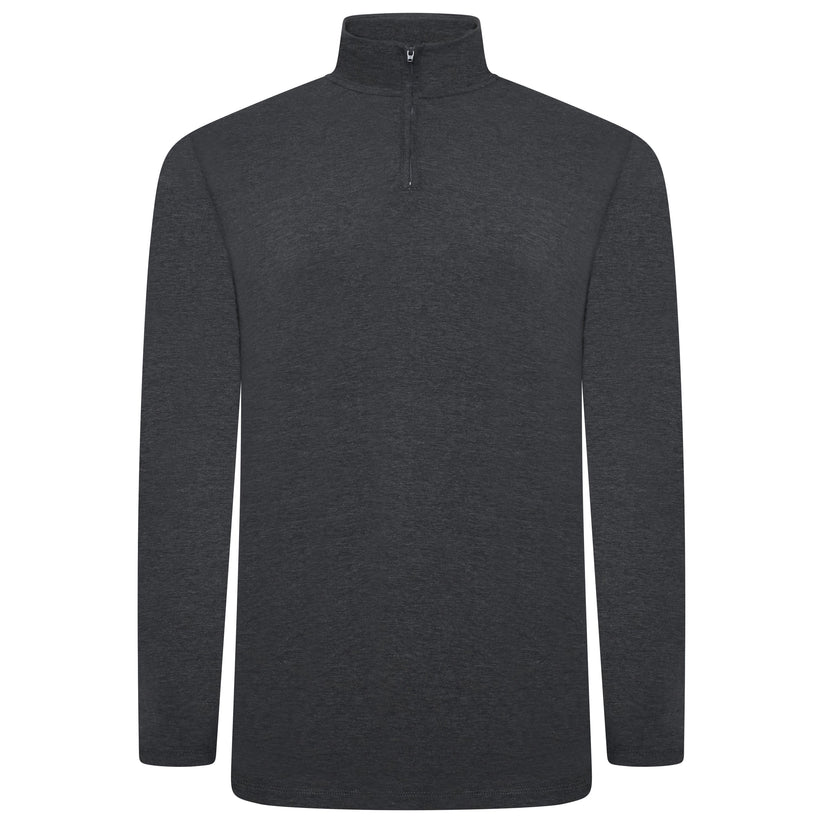 Mens Thermal Quarter Zip Pullover Stretch Lightweight Layering Top - QHA UK