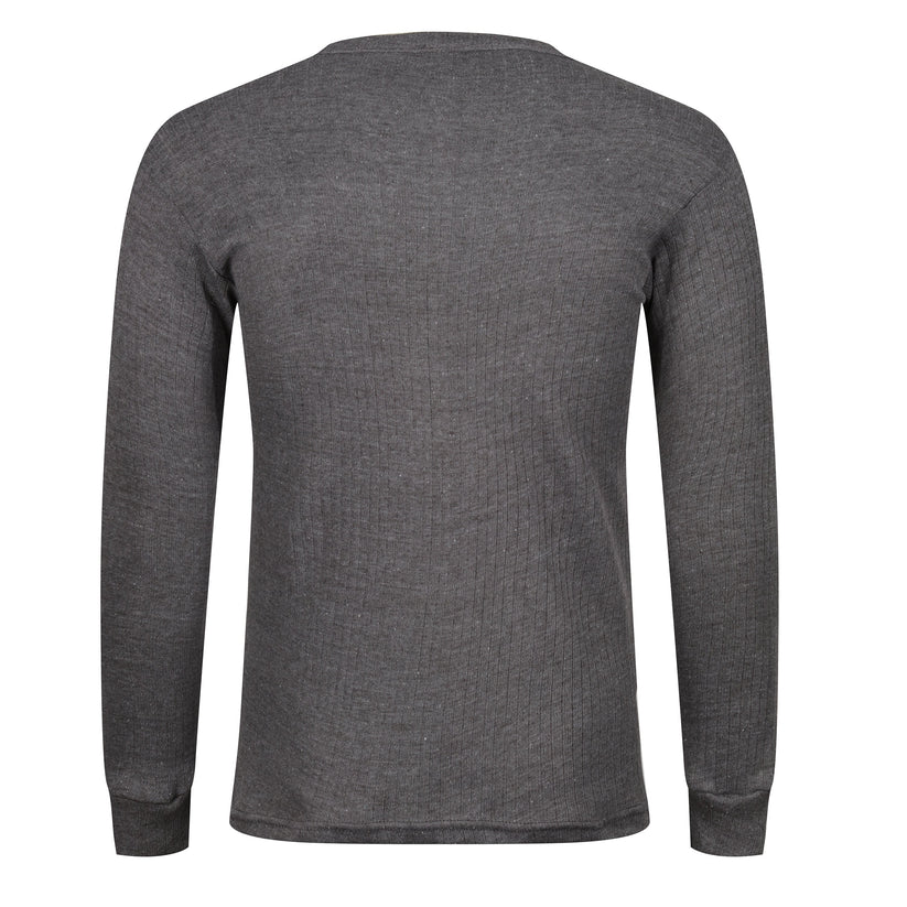 Mens Thermal Long Sleeve T-Shirt Warm Base Layer Heat Retention Top - QHA UK