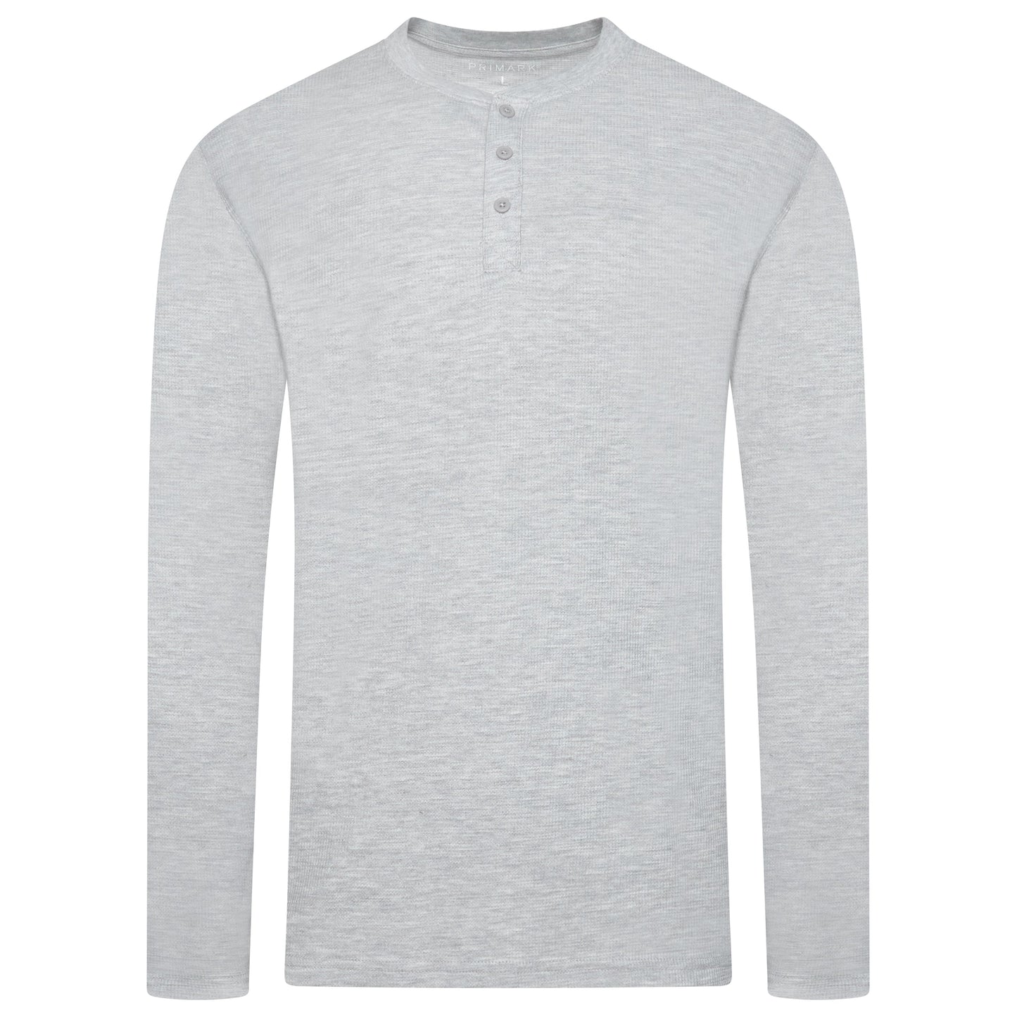 Mens Henley Long Sleeve T Shirt Waffle Knit Cotton Casual Top - QHA UK