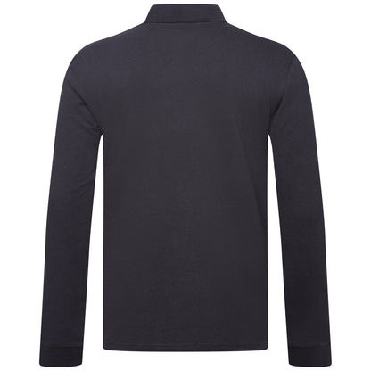 Everett Wales Mens Cotton Pique Long Sleeve Polo Shirt Casual Regular Fit - QHA UK
