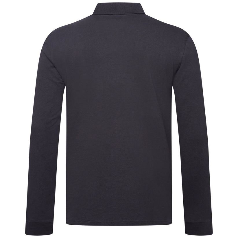 Everett Wales Mens Cotton Pique Long Sleeve Polo Shirt Casual Regular Fit - QHA UK
