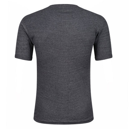 Mens Thermal Short Sleeve T Shirt Warm Base Layer Heat Retention Top - QHA UK