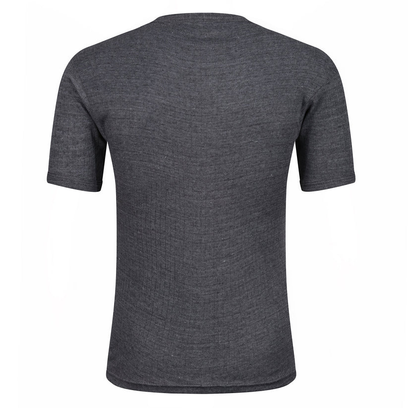 Mens Thermal Short Sleeve T Shirt Warm Base Layer Heat Retention Top - QHA UK