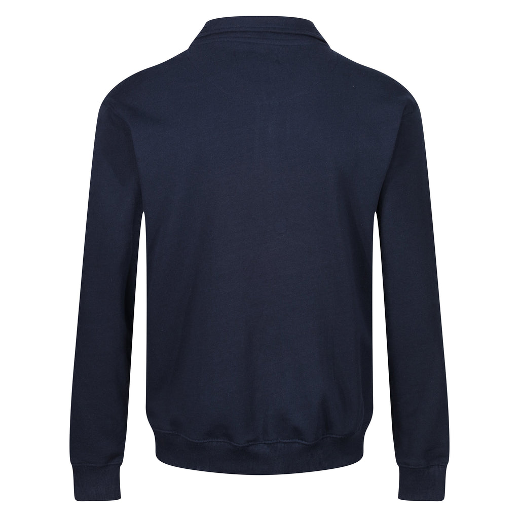 Mens Quarter Zip Sweatshirt Fleece Pullover Work Jumper Cotton Blend - QHA UK