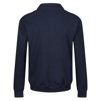 Mens Quarter Zip Sweatshirt Fleece Pullover Work Jumper Cotton Blend - QHA UK
