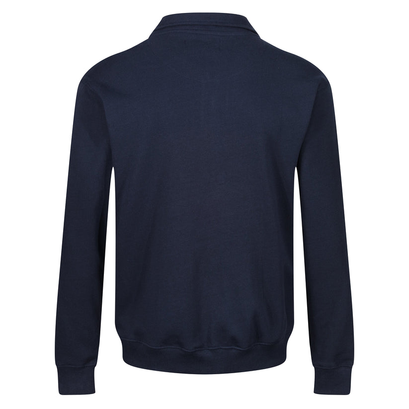Mens Quarter Zip Sweatshirt Fleece Pullover Work Jumper Cotton Blend - QHA UK