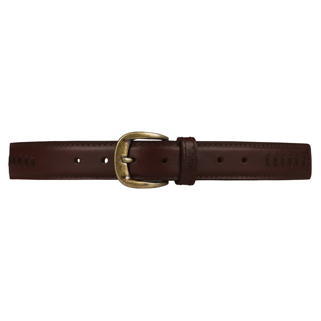 Outback 1.25" Wide Straight Stitch Full Grain Leather Belt