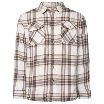 Wrangler Mens Sherpa Lined Flannel Shirt Jacket Check Fleece Warm Overshirt - QHA UK