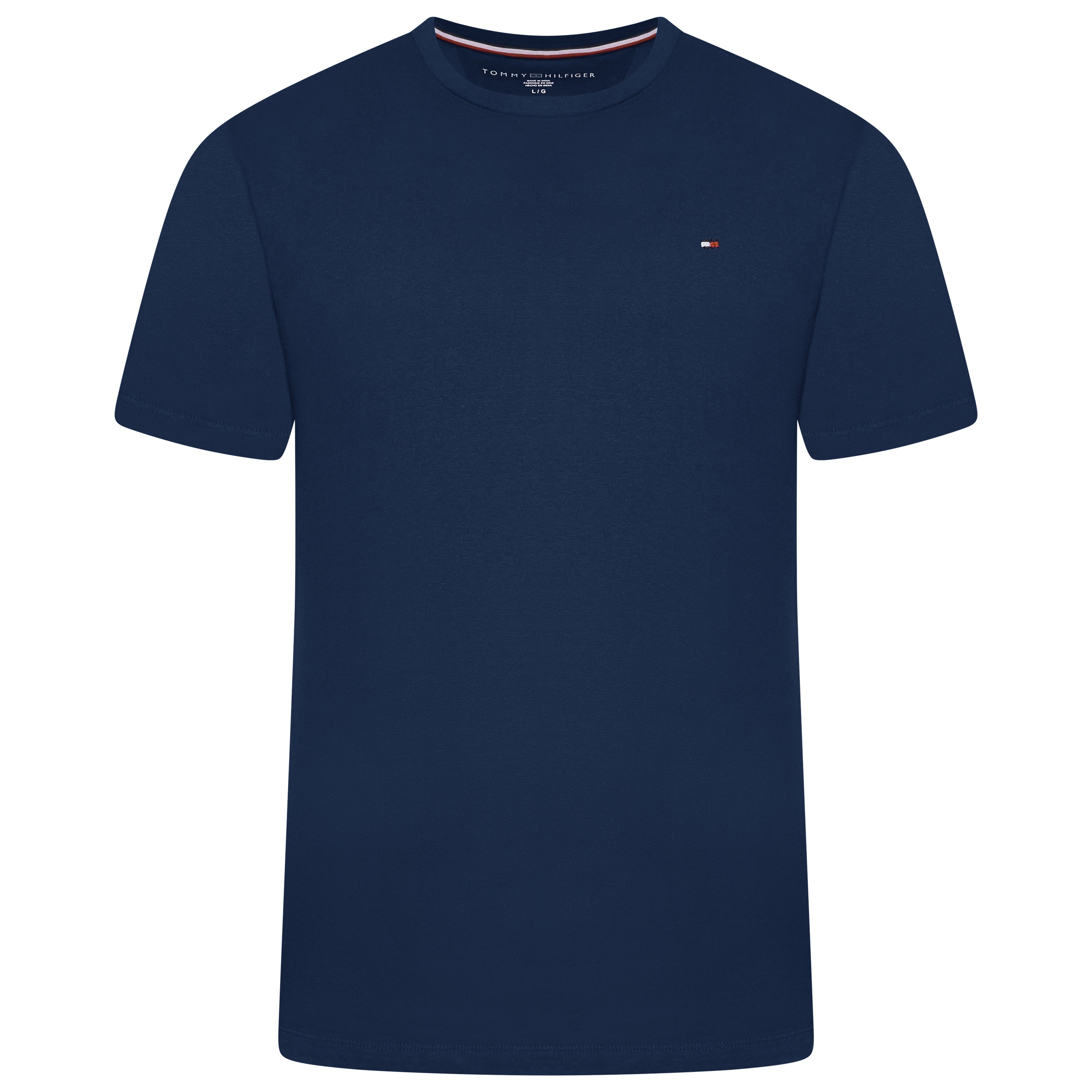 Tommy Hilfiger Mens Flag Embroidered Cotton Crew Neck T-Shirt S-2XL
