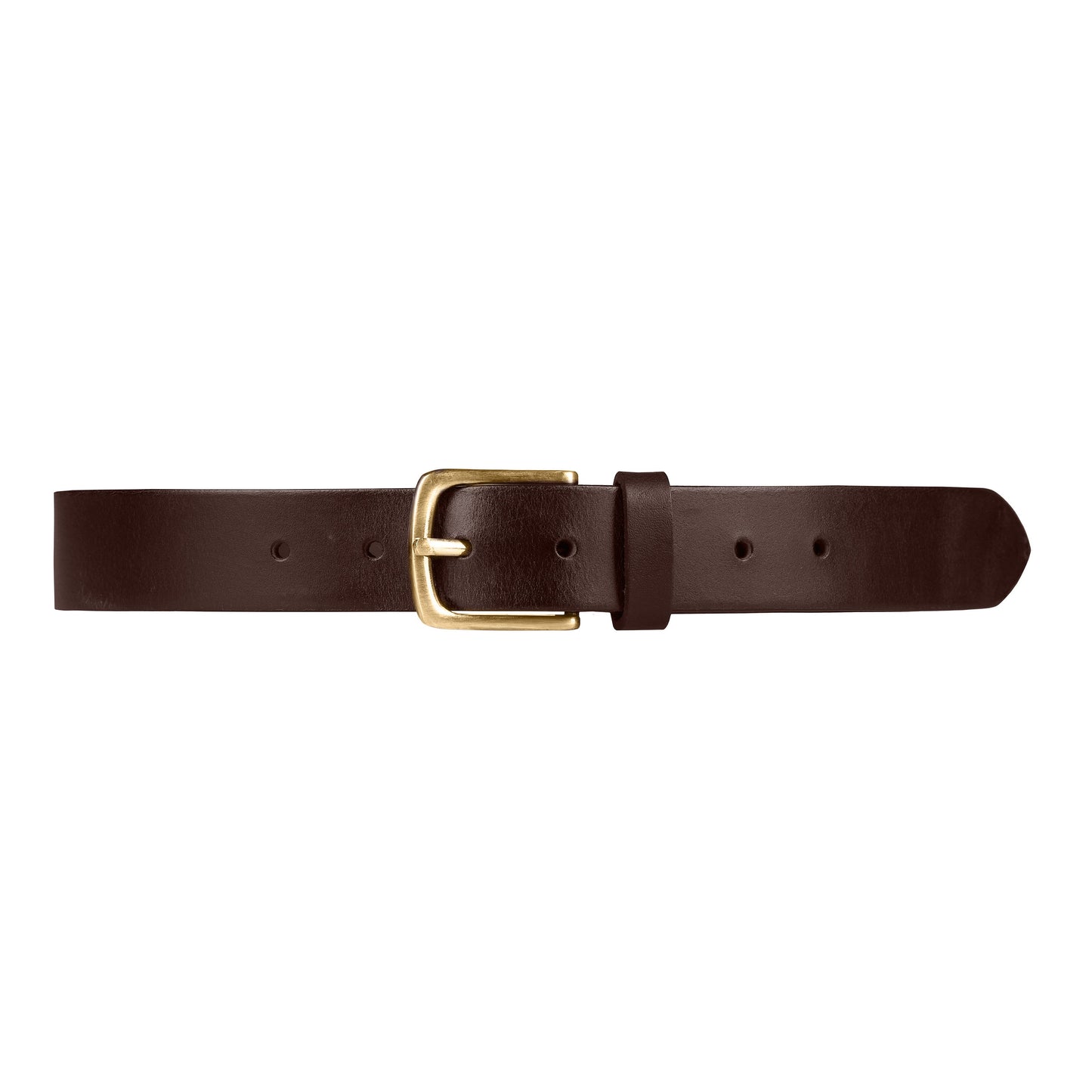 Outback Unisex Full Grain Leather Belt Round Buckle Stainless Steel Casual Work - QHA UK